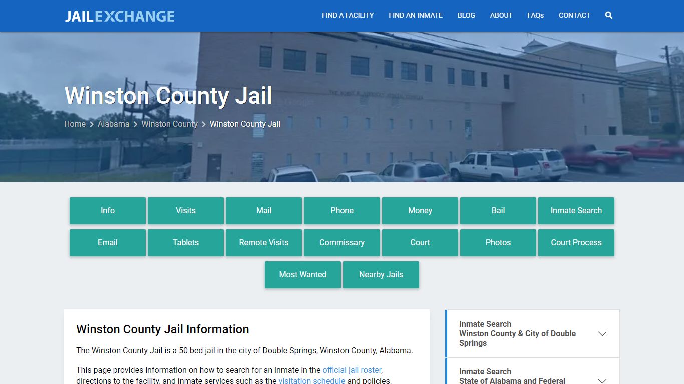 Winston County Jail, AL Inmate Search, Information